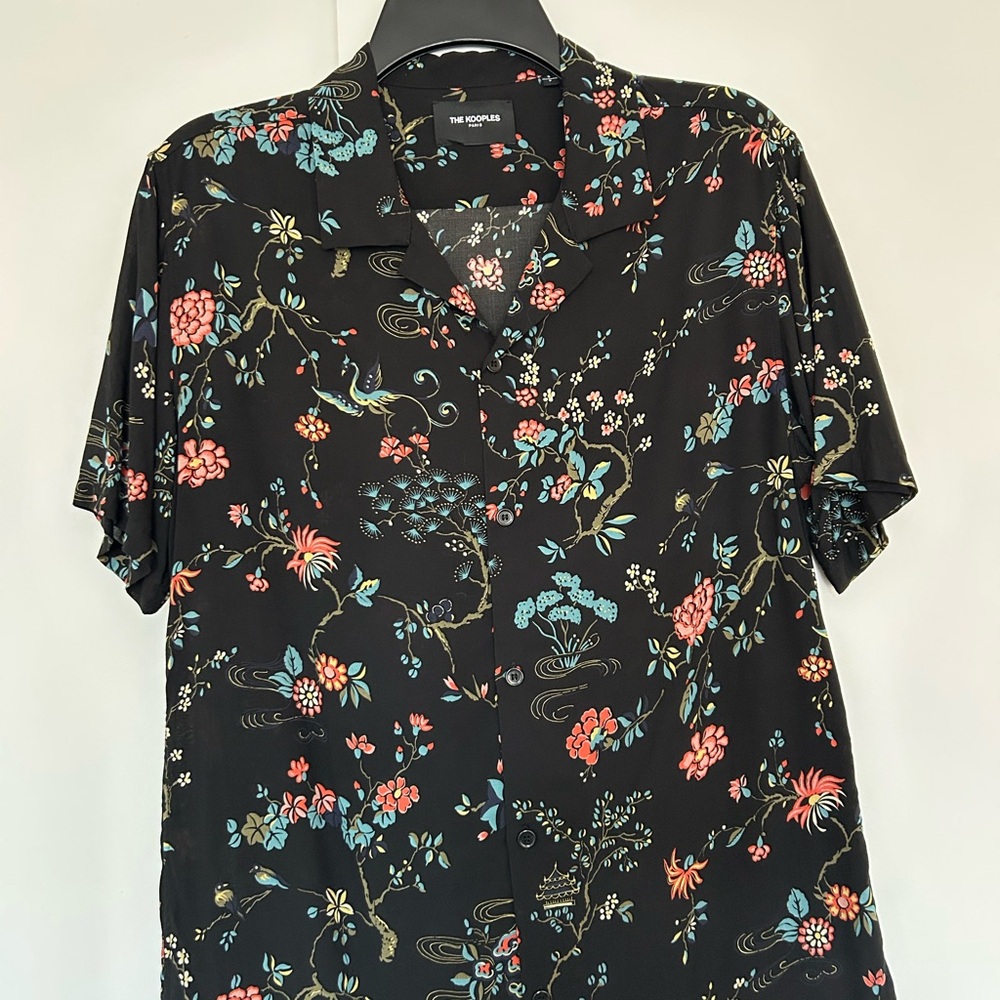The Kooples Black Floral Shirt